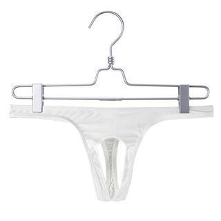 Crotchless underwear men's low-waist sexy hollow front opening thong youth summer threaded sports t-pants white s s