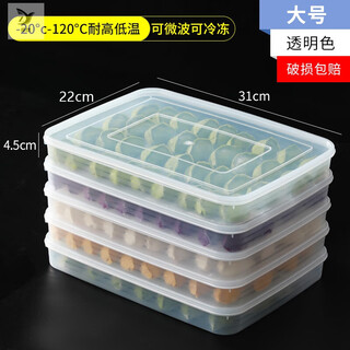 Zhaoran german imported dumpling freezing box dumpling box special storage box food-grade quick-frozen box crisper box for refrigerator large-transparent 4 layers 4 covers