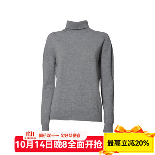Jil sander women's sweater warm and comfortable high collar daily commuting knitted simple gray one size fits all | eu 34 (xs)