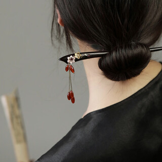 Phoenix nirvana hairpin new chinese style sandalwood hairpin hairpin headgear hanfu hair accessory birthday gift for wife and girlfriend