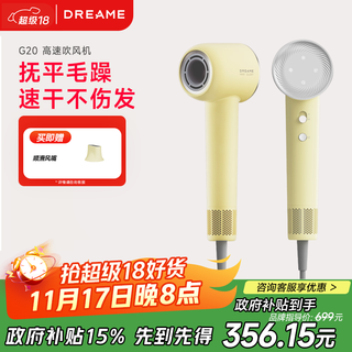 Chai mi shao guang g20 home hair dryer constant temperature quick drying hair dryer negative ion high speed hair care leafless hair dryer gift gift honey yellow ahd12b