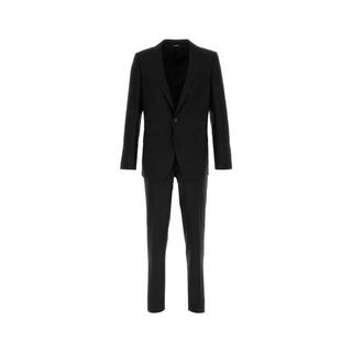 Dolce&gabbana men's suit fit anti-wrinkle silk business formal jacket simple black one size | 50