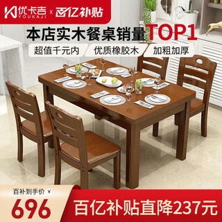 Youkaji dining table simple solid wood dining table and chair combination small apartment western dining table hq-610 1.2 meters single dining table