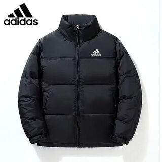 Adidas techfit clover winter jacket 2025 new national standard 90% white duck down jacket fashionable stand collar couple adidas black xl adidas xl