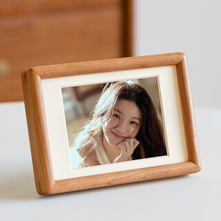 Uncle lu solid wood 6-inch photo frame empty frame cherry wood table high-end creative photo frame wooden picture frame framed self-installation