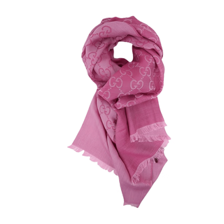 Gucci scarf women's fashion casual versatile wool mid-length scarf holiday gift rose pink 165904 3g646 5872