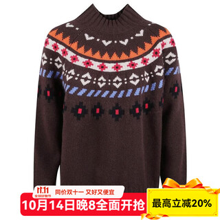 Max mara women's sweater warm and comfortable thickened autumn and winter daily knitted retro black one size fits all | small