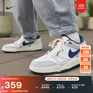 Nike men's retro low-top sneakers winter classic comfortable and simple nike full force fz3595 100 white/dark navy/light iron ore lime 41