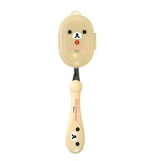 Bear (bear) rilakkuma stainless steel fork spoon children's tableware portable feeding spoon 3 years old and above off-white bear fork spoon