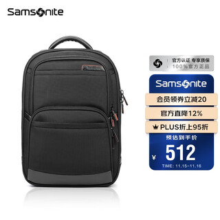 Samsonite computer bag backpack business backpack laptop bag casual urban 36b*09009 black 15 inches