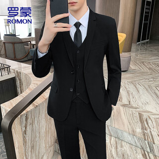 Romon suit men's autumn and winter professional formal wear groom and groomsmen wedding dress business slim small suit jacket