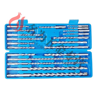 Ai style electric hammer drill bits 20 pieces commonly used set square handle four pits round handle two pits two slots 110-450 total square handle 20 pieces set
