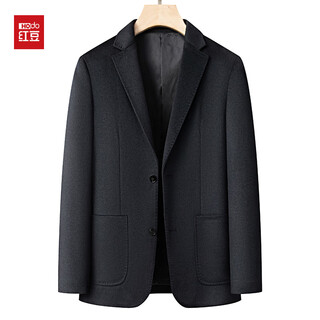 Hongdou 2025 autumn and winter cashmere casual fashion suit soft 90% sheep wool woolen coat jacket black m 170