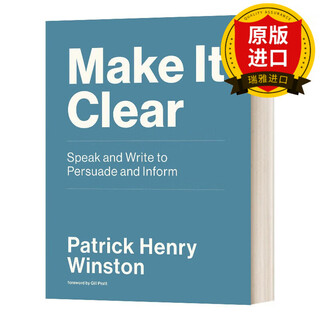 Genuine english original make it clear speak and write to persuade and inform how to express clearly in writing and speaking imported 9780262539388 full english version