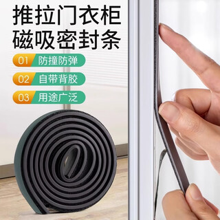 Shouli sliding door magnetic strip cabinet door magnetic patch attractor suction seal strip door seam dust-proof self-adhesive magnet strip