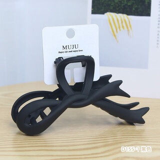 New maillard hair clip large bow matte spray paint grip feel shark clip for back of head hair 1# black