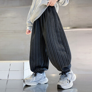 小红书爆款男童秋冬款裤子加绒加厚2025新款初中生冬季一体绒儿童 图片色加绒款 cm 120