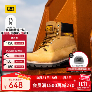 CAT卡特经典大黄靴马丁靴男鞋牛皮面固特异户外工装靴P725756P1EDC25 经典款 40