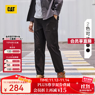 Cat carter 25 new autumn men's outdoor retro retro embroidered basic overalls trousers black l