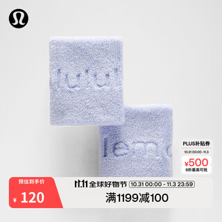 Lululemon丨cotton terry cotton blended terry cloth sports wristband *2 pieces lu9ce2s serenity blue o/s