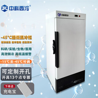 中科西冷超低温冰箱-80 商用立式科研实验冰柜-60度 医用疫苗-40低温冷冻柜 机械零件冷装工业深冷保存箱 DL-210(-45)695×710×1795mm