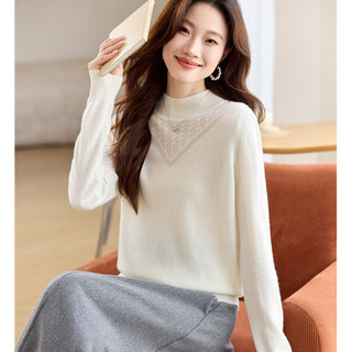 Shexi (srcr) 100% cashmere elegant cashmere sweater for women with spring and autumn new year red knitted bottoming sweater