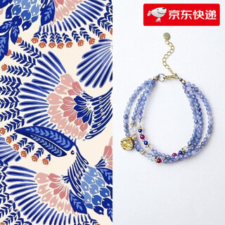 Fat donglai's same tanzanite bracelet, new chinese style faceted round beads, multi-layered middle-aged niche millet beads bracelet, color adjustable women's bracelet