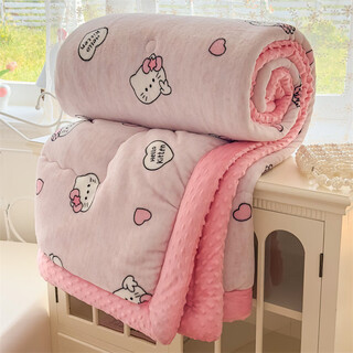 Fantasy baby milk velvet beanie air-conditioning quilt spring and autumn quilt winter quilt single double children's blanket biye kt cat-moyi spring and autumn quilt 150x200cm (approximately 4jin jin is equal to 0.5kg)