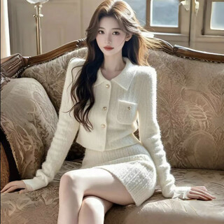 Xiao yu (xiaoyu) 2025 spring, autumn and winter new women's suit long-sleeved dress, a complete set of fashionable clothes for small people, suit, one size fits all, 80-125jin jin equals 0.5 kg