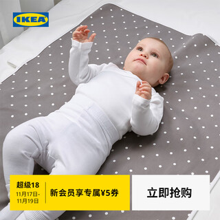 Ikea len baby changing mat 90x70 with polka dots/grey baby changing mat gray 90x70cm