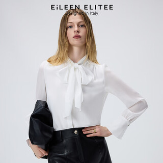 Langzi commuter style high-end french flutter collar long-sleeved white shirt 2026 spring new shirt top white 2xl