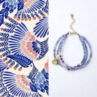 Sailotou new chinese tanzanite faceted round beads multi-layered bracelet second-hand niche millet beads bracelet colored gemstones adjustable women's bracelet