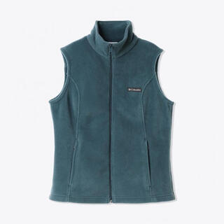 Columbia women's fleece vest warm, breathable, windproof warm vest stand collar sleeveless outdoor vest autumn and winter inside dark blue xl