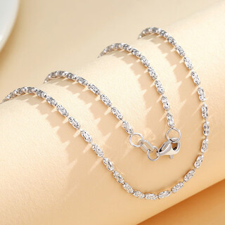 Wanfulong pt950 platinum platinum necklace genuine clavicle chain women's spring buckle as a birthday gift for my wife pt950 platinum, about 45cm long and weighing 6.79g