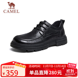 Camel (camel) cowhide lace-up classic business casual derby leather shoes for men and groom g14a155634 black 42