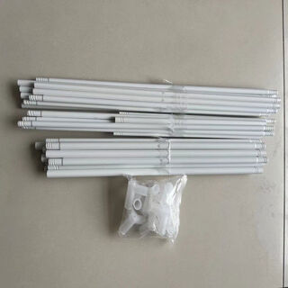 Yusenyi zipper bed mosquito net bracket pole 15 white iron paint tube single buy tee accessories 12mm white iron paint bracket 12mm diameter one piece net length 113cm