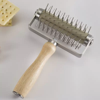 Yusenyi pizza tool rolling pin baking stainless steel roller mesh knife baking knife knife bread mesh cutter mesh tool (special for baking) upgraded stainless steel dough punch