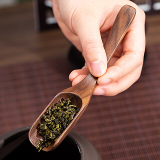 Yijuke walnut solid wood tea spoon tea spoon household liujunzi kung fu tea set accessories tea spoon walnut tea spoon