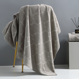 Hilton five-star hotel bath towel thickened and enlarged pure cotton household absorbent men and women adult wrap 2025 new moon rock brown