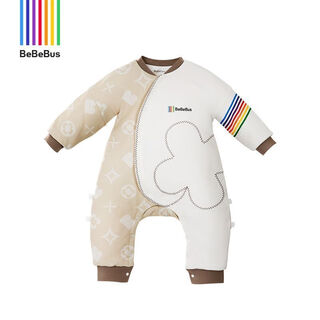 Bebebus baby sleeping bag spring and autumn children's constant temperature split-leg one-piece pajamas baby all-season autumn and winter sleeping bag thickened winter style (recommended room temperature 14-18) l size 90 height 90-105cm