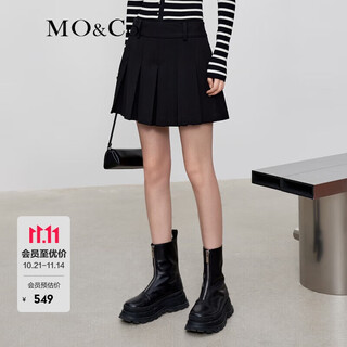 Mo&co. three-dimensional pleated shorts and culottes, a-line shorts, short skirts, casual pants, high-waisted skirts, moan