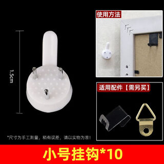 Sanqihu traceless nail wall nail hook strong load-bearing picture hanging no punching wedding photo special invisible photo frame photo hook small size 10 pack