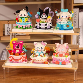 Birthday cake children's educational toys cartoon desktop ornaments parent-child interaction boys and girls dominoes full set of 6 styles exquisite color box + gift display box