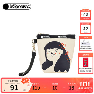 Lesportsac new trendy series trendy animal small coin purse storage clutch bag for girls as a gift for girls smiling girl