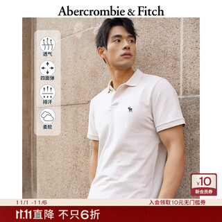 Abercrombie & fitch classic polo little elk pattern men's 25 summer american commuting short-sleeved t-shirt 124-5182 white m (180/100a)