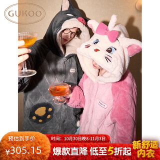 Gukoo pajamas couple winter disney co-branded new cotton warm men's home clothing set d disney couple set xl men