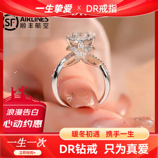 Dr moissanite diamond ring platinum ring luxury wedding ring wedding diamond ring for girlfriend royal manor - 1 carat - us size 6 port number 12-13
