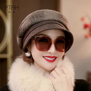 Ptah wool blended beret, versatile retro wool wool, warm temperament, japanese autumn and winter hat, british painter hat, golden sand color