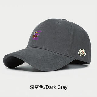 Meng mouth piano new style baseball cap for men and women fashionable and versatile peaked cap sun hat trendy warm casual outdoor mountaineering seasons dark gray adjustable