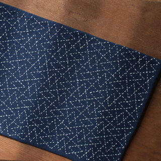 Yusenyi domestic craftsmen handmade chinese rectangular hand-embroidered tea mat rectangular tea mat placemat table mat heat insulation mat blue